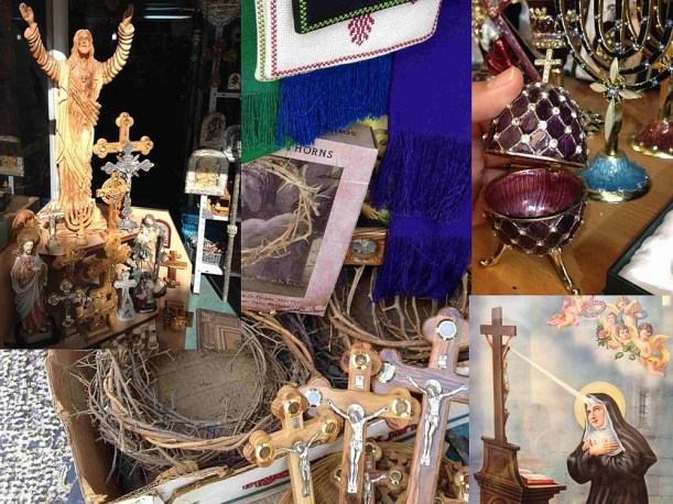 Amely világvallás kegytárgyai nem találhatók meg a többnyire keresztény palesztinok által üzemeltetett szent szakbutikokban, az a vallás talán nincs is. 