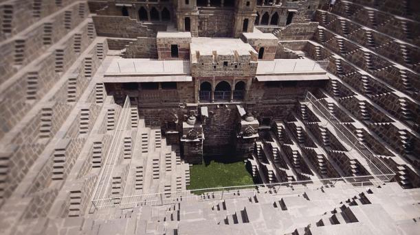 Jaipur Abhaneri Stepwell a lépcsős kutak minden indiai romantikus film kötelező helyszínei
