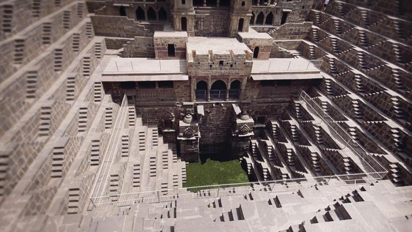 Jaipur Abhaneri Stepwell a lépcsős kutak minden indiai romantikus film kötelező helyszínei